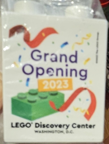 Duplo, Brick 1 x 2 x 2 with Grand Opening 2023 LEGO Discovery Center WASHINGTON, D.C. Pattern