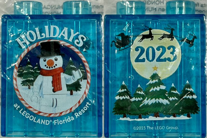 Duplo, Brick 1 x 2 x 2 with Holidays at LEGOLAND Florida Resort 2023, Snowman Minifigure Pattern