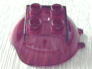 Duplo Ball Tube Cover with Hinge, 2 x 2 Studs, and Wavy Edge