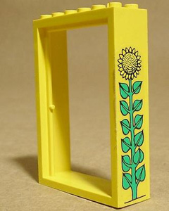 Door, Frame 2 x 6 x 7 with Sunflower Pattern (Sticker) - Set 3674
