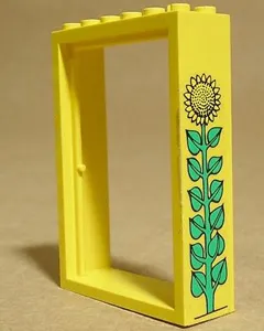 Door, Frame 2 x 6 x 7 with Sunflower Pattern (Sticker) - Set 3674