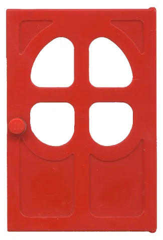 Fabuland Door 1 x 6 x 7 with Round Pane in 4 Sections