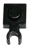 Plate, Modified 1 x 1 with Open O Clip Thin (Vertical Grip)