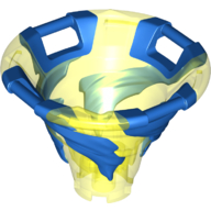 Tornado of Spinjitzu with Bar Handles on Top Edge with Molded Blue Spiral Pattern