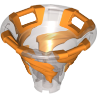 Tornado of Spinjitzu with Bar Handles on Top Edge with Molded Orange Spiral Pattern