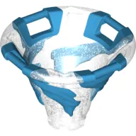 Tornado of Spinjitzu with Bar Handles on Top Edge with Molded Dark Azure Spiral Pattern