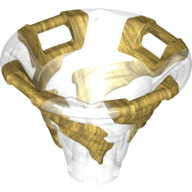 Tornado of Spinjitzu with Bar Handles on Top Edge with Molded Pearl Gold Spiral Pattern