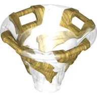 Tornado of Spinjitzu with Bar Handles on Top Edge with Molded Pearl Gold Spiral Pattern