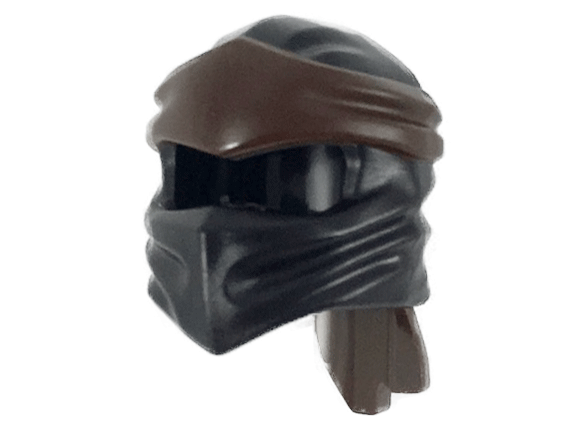Minifigure, Headgear Ninjago Wrap Type 4 with Molded Dark Brown Headband  Pattern