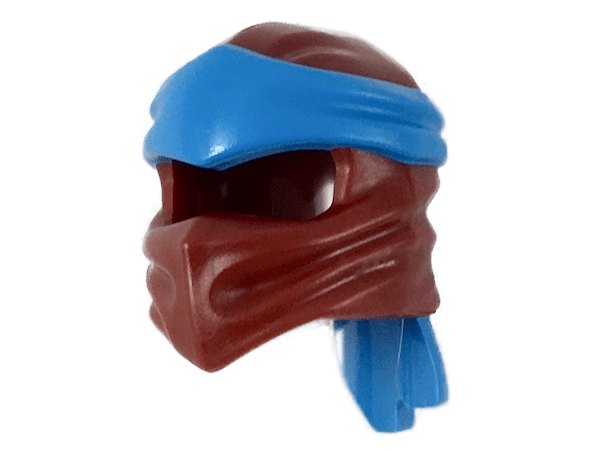 Minifigure, Headgear Ninjago Wrap Type 4 with Molded Dark Azure Headband  Pattern