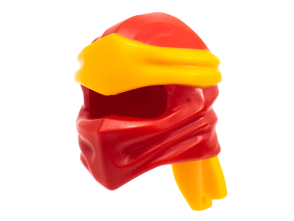 Minifigure, Headgear Ninjago Wrap Type 4 with Molded Bright Light Orange Headband  Pattern