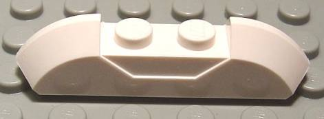 Slope, Curved 4 x 1 Double with 2 Recessed Studs