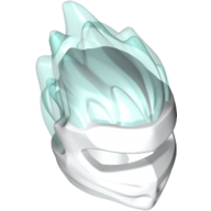 Minifigure, Headgear Ninjago Wrap Type 5 with Molded Trans-Light Blue Flames Pattern