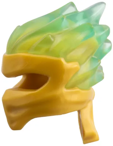 Minifigure, Headgear Ninjago Wrap Type 5 with Molded Trans-Light Blue Flames Pattern