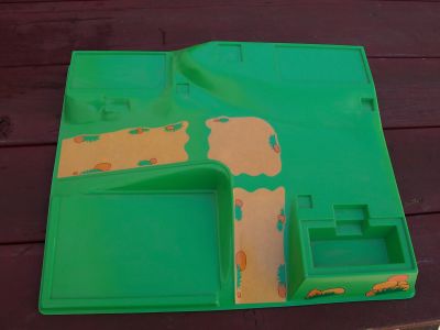 Baseplate, Raised 46 x 56 with Plate Indentations and Ramps, NO Studs, with Tan Pattern (Stickers) - Set 4258