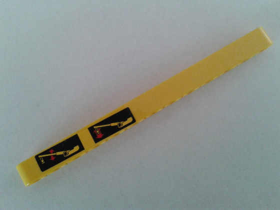 Technic, Liftarm Thick 1 x 13 with Two Crane Arm Movements Pattern on Left End (Sticker) - Set 8053