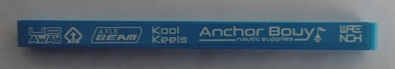 Technic, Liftarm Thick 1 x 13 with White 'WRENCH', 'Anchor Bouy', 'Kool Keels', 'AXLE BEAM' and 'UP AWAY' Pattern, Model Right Side (Sticker) - Set 42074