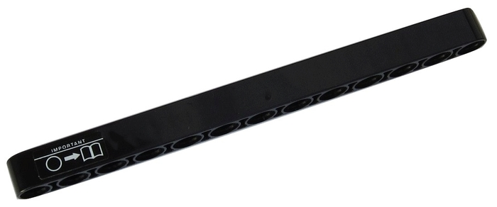 Technic, Liftarm Thick 1 x 13 with White 'IMPORTANT', Line, Circle, Arrow and Book Pattern (Sticker) - Set 42030