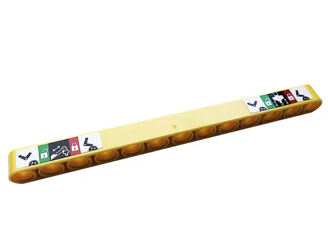 Technic, Liftarm Thick 1 x 13 with Gears, Padlocks, Arrows and Crane Arms with Hooks Pattern (Sticker) - Set 42108