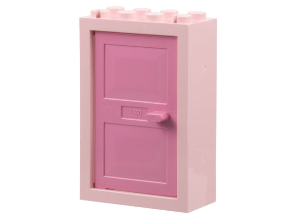 Door, Frame 2 x 4 x 5 with Medium Dark Pink Door 1 x 4 x 5 (4130 / 4131)
