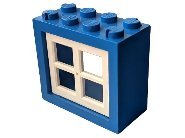 Window 2 x 4 x 3 - Solid Studs with White Pane (4132 / 4133)