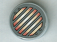 Tile, Round 2 x 2 with Headlight Pattern (Sticker) - Set 7475