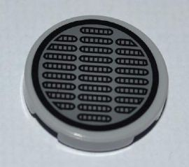 Tile, Round 2 x 2 with Oval Vents Pattern (Sticker) - Sets 8707 / 8708