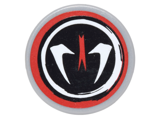 Tile, Round 2 x 2 with Ninjago Fangpyre Pattern (Sticker) - Set 9443