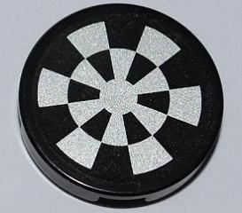 Tile, Round 2 x 2 with Dart Board (Dejarik Hologame Board) Pattern (Sticker) - Set 7965