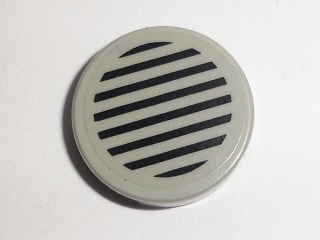 Tile, Round 2 x 2 with Black Stripes on Transparent Background Pattern (Sticker) - Set 5541