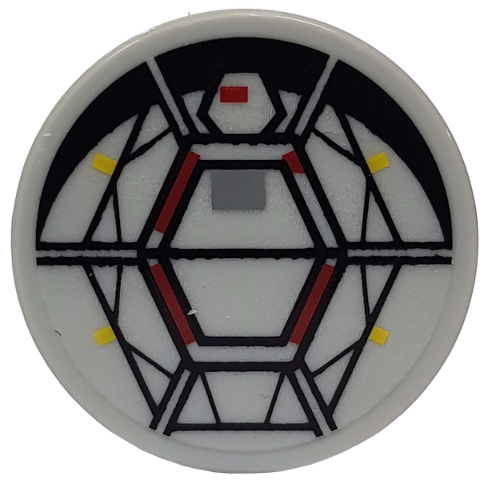 Tile, Round 2 x 2 with SW Millennium Falcon Turret Pattern (Sticker) - Set 7778
