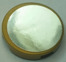 Tile, Round 2 x 2 with Silver Mirror Pattern (Sticker) - Set 10235