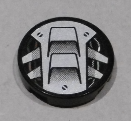 Tile, Round 2 x 2 with Light Bluish Gray Air Inlet Pattern (Sticker) - Set 8864