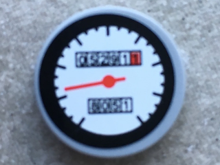 Tile, Round 2 x 2 with Speedometer Pattern (Sticker) - Set 8051