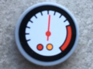 Tile, Round 2 x 2 with Tachometer Pattern (Sticker) - Set 8051