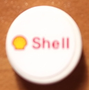 Tile, Round 2 x 2 with Shell Logo Pattern (Sticker) - Set 8144