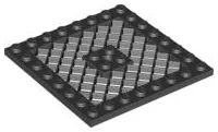 Plate, Modified 8 x 8 with Grille and Hole in Center