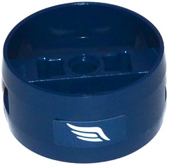 Cylinder 4 x 4 x 1 2/3 with Pin Holes and Center Bar with White Wing Pattern on Both Sides (Stickers) - Set 76065