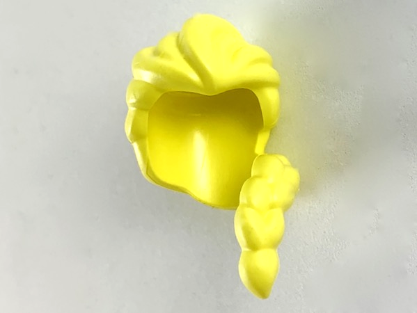 Minifigure, Hair Female Long Wavy, Swept Back Bangs, Braid Twisted over Left Shoulder