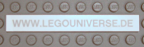 Tile 1 x 8 with 'WWW.LEGOUNIVERSE.DE' Pattern