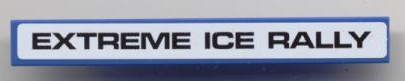 Tile 1 x 8 with Black 'EXTREME ICE RALLY' on White Background Pattern (Sticker) - Set 8124