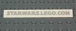 Tile 1 x 8 with 'STARWARS.LEGO.COM' Pattern