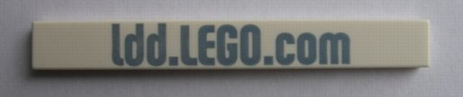 Tile 1 x 8 with 'ldd.LEGO.com' Pattern
