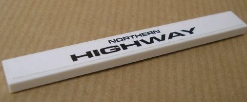 Tile 1 x 8 with 'NORTHERN HIGHWAY' Pattern (Sticker) - Set 8147