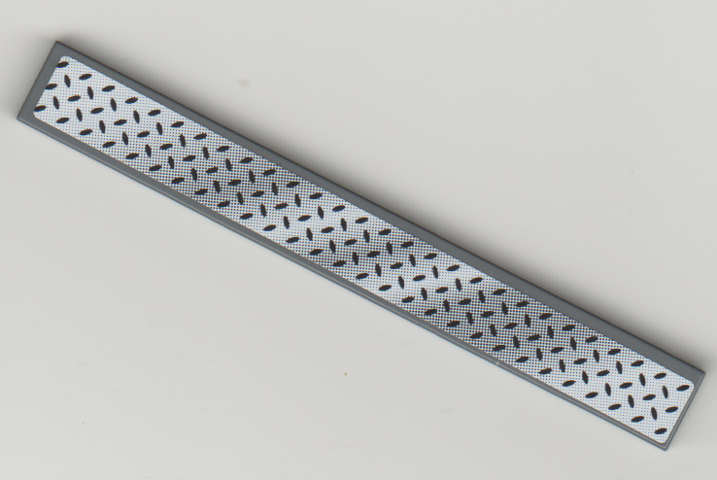 Tile 1 x 8 with Tread Plate Pattern (Sticker) - Set 8681