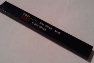 Tile 1 x 8 with 'CG22 Uns 20164 MaK n-Unt 20168' Pattern (Sticker) - Set 7898