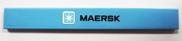 Tile 1 x 8 with Maersk Logo Pattern (Sticker)