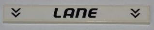 Tile 1 x 8 with Black Arrows and 'LANE' Pattern (Sticker) - Set 8123