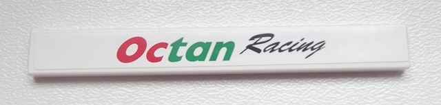 Tile 1 x 8 with 'Octan Racing' Pattern (Sticker) - Set 60025