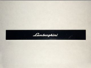 Tile 1 x 8 with Silver Script 'Lamborghini' Pattern (Sticker) - Set 8214